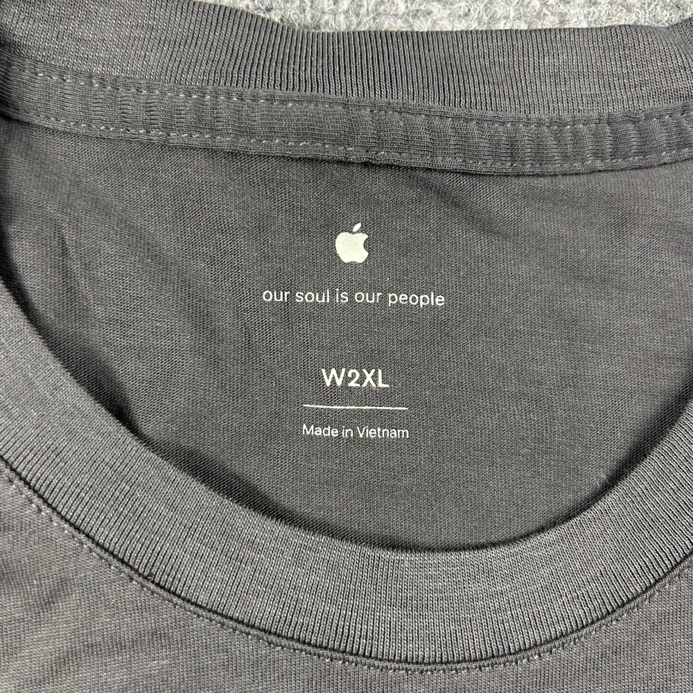 Apple Store Locations T-Shirt Womens 2XL Gray Our Soul Is Our People Tech Promo - Picture 3 of 6